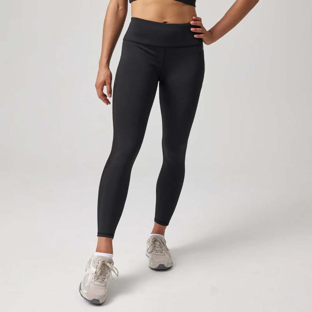 High Waist Leggings Mesh aus recyceltem Polyester Schwarz