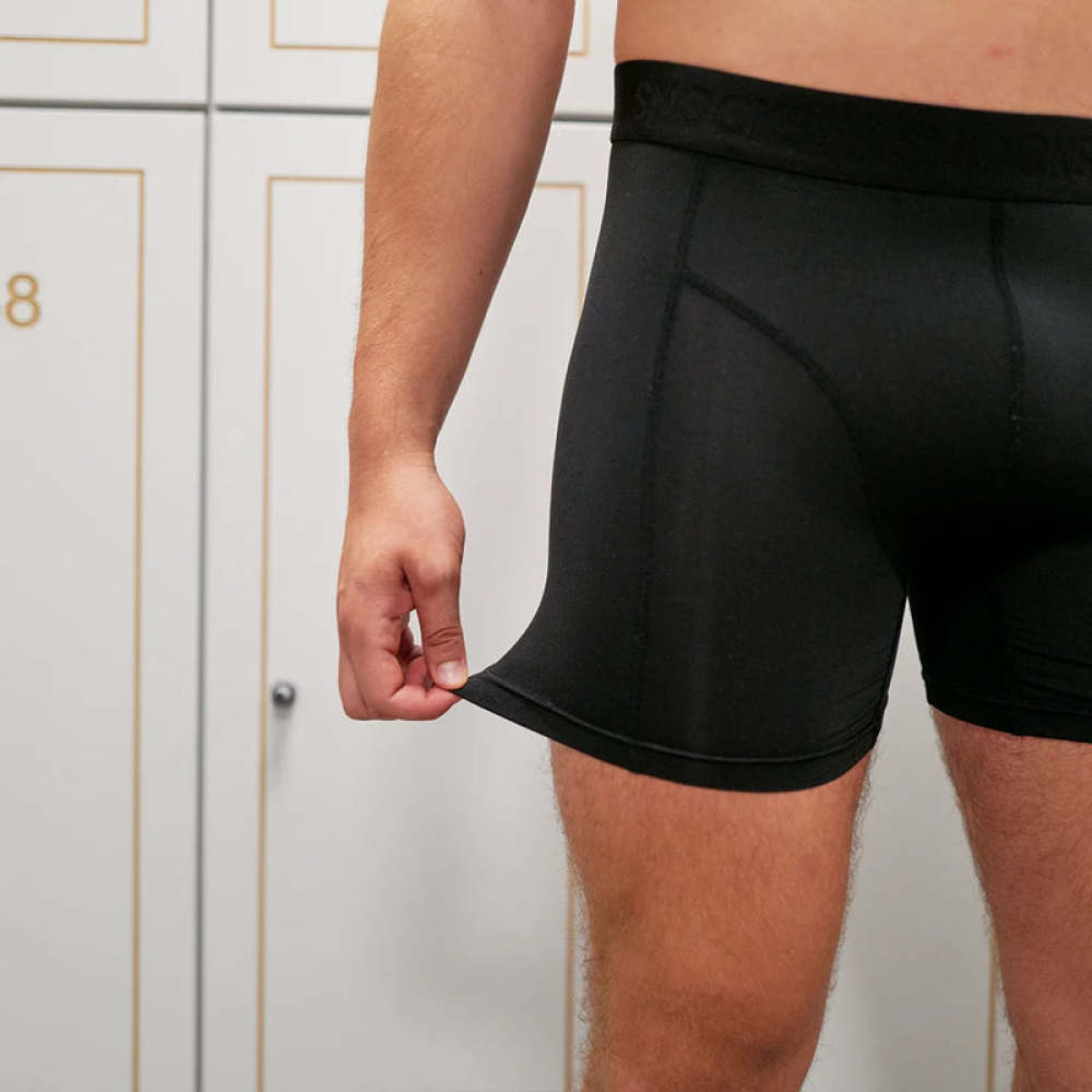 Sport Boxershorts aus recyceltem Polyester Schwarz