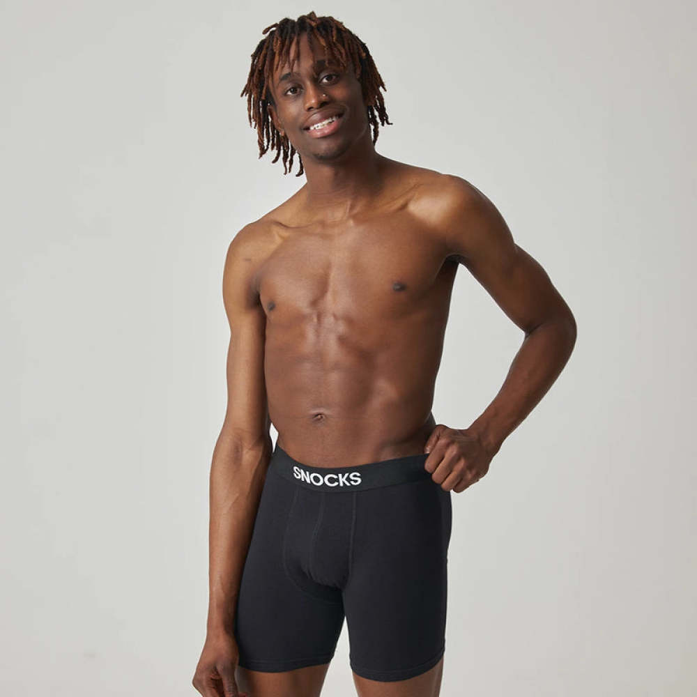 Lange Premium Boxershorts Schwarz