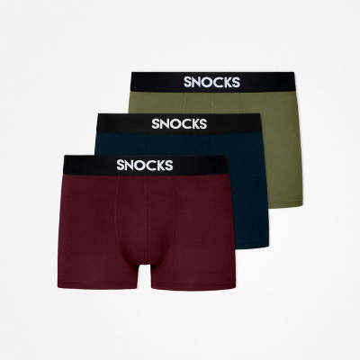Premium Boxershorts Mix (Rot/Olive/Blau)