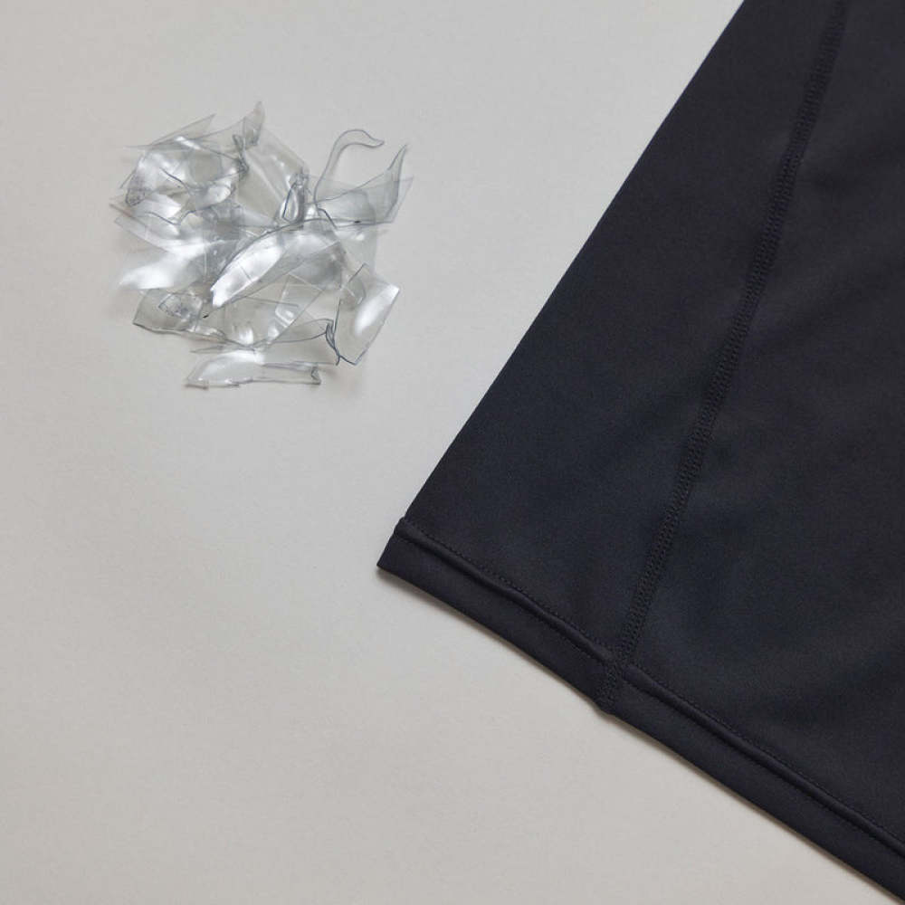 Funktionsshirt Herren aus recyceltem Polyester Schwarz