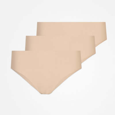 High Waist Hipster Panties Seamless Hellbeige