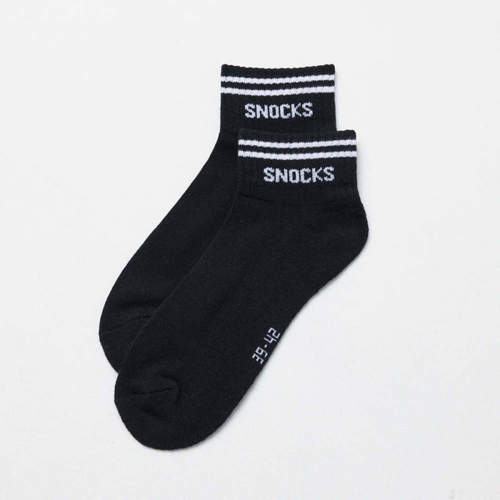 Retro Sneaker Socken aus Bio-Baumwolle Weiß (Streifen)