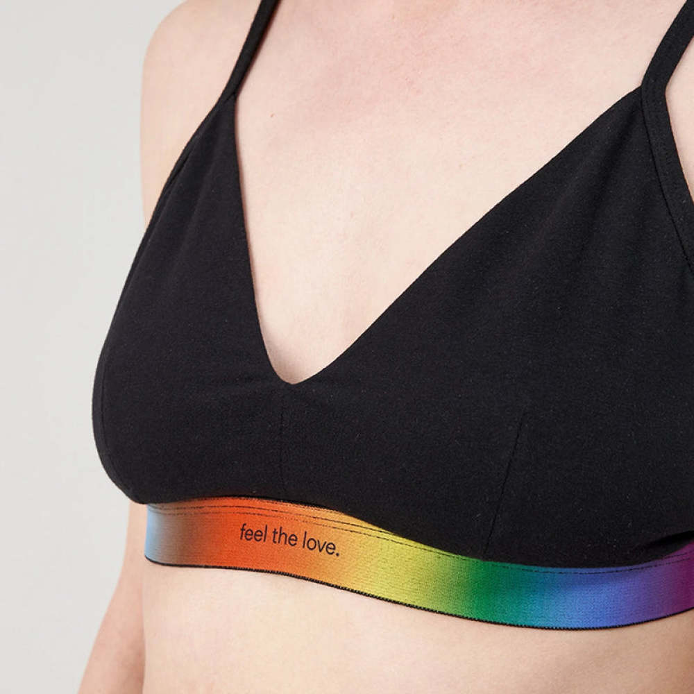 Retro Soft-BH aus Bio-Baumwolle Mix (Pride)