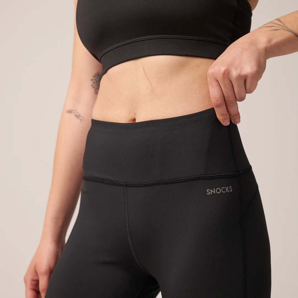 High Waist Leggings Reflective aus recyceltem Polyester Schwarz