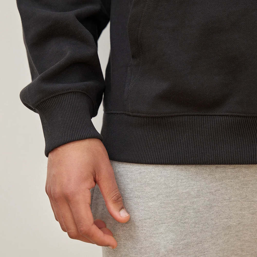 Hoodie Herren aus Bio-Baumwolle Schwarz