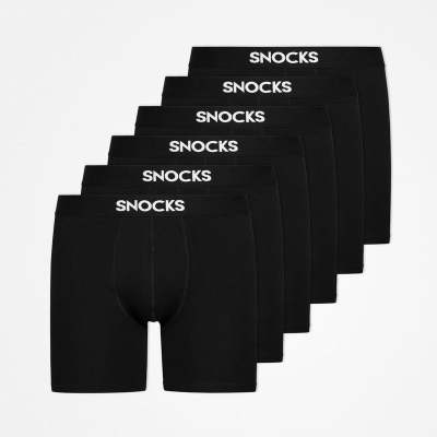 Lange Boxershorts aus Bio-Baumwolle Schwarz