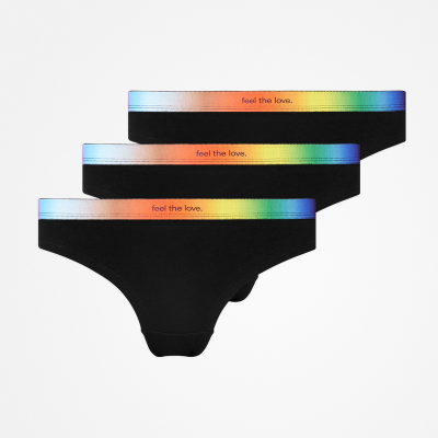 Brazilian Slips mit Gummibund aus Bio-Baumwolle Mix (Pride)