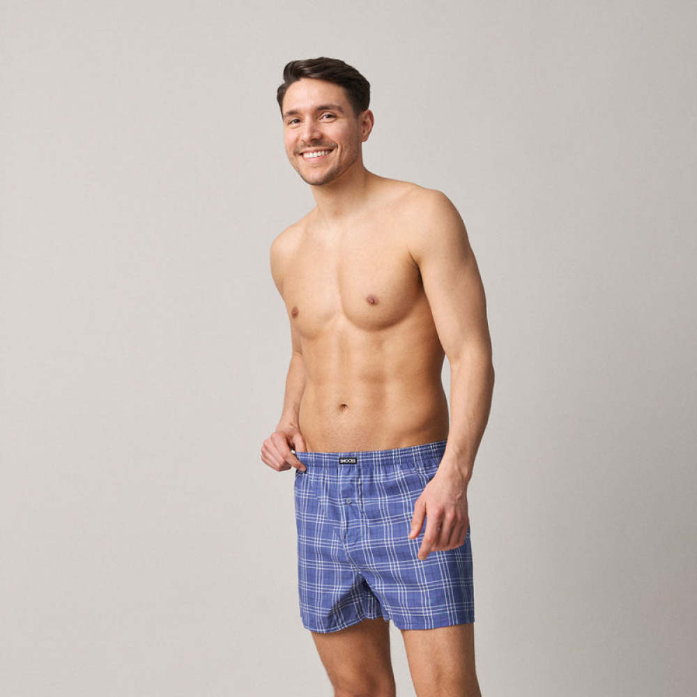 American Boxershorts aus Bio-Baumwolle Big Check