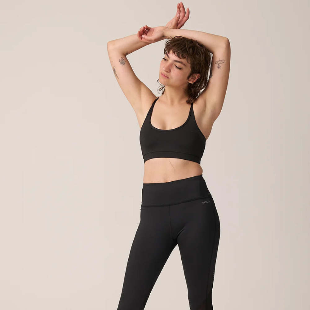 High Waist Leggings Reflective aus recyceltem Polyester Schwarz