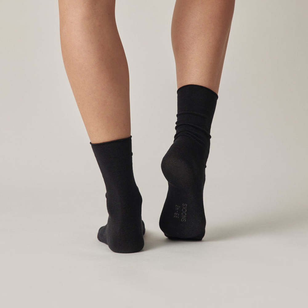 Klassische Damen Socken aus Bio-Baumwolle Schwarz