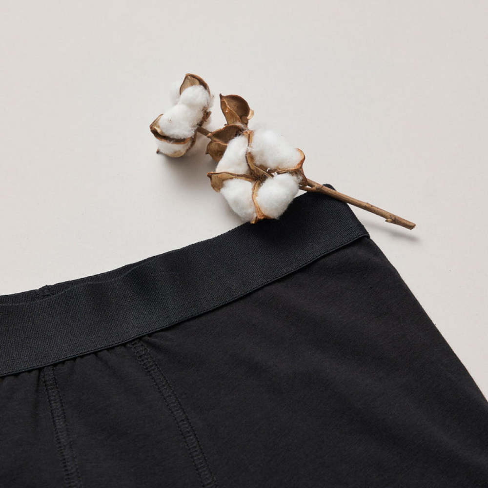 Boxershorts ohne Logo aus Bio-Baumwolle Schwarz