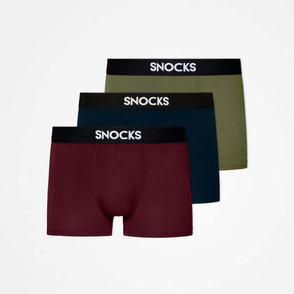 Premium Boxershorts Mix (Rot/Olive/Blau)