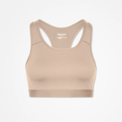 Sport-BH aus recyceltem Polyester Taupe