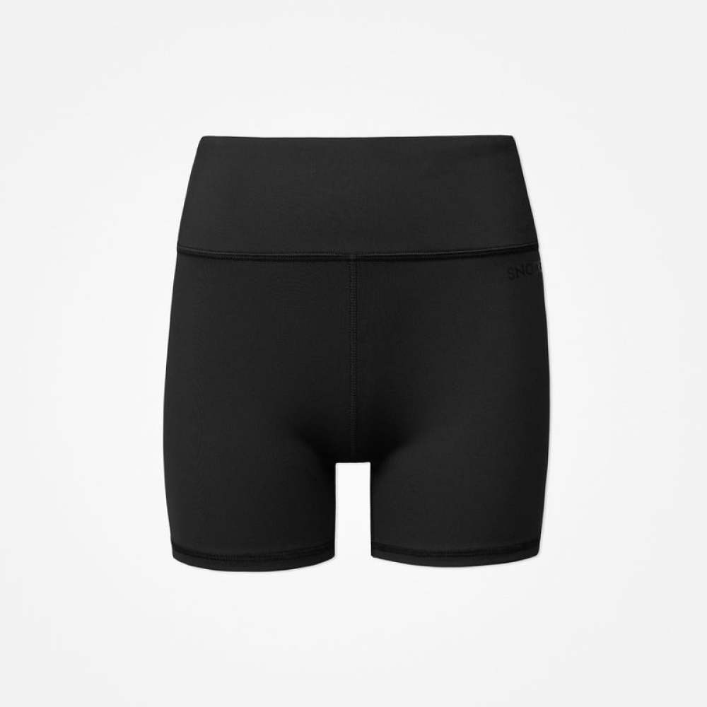 Sport Hot Pants aus recyceltem Polyester Schwarz