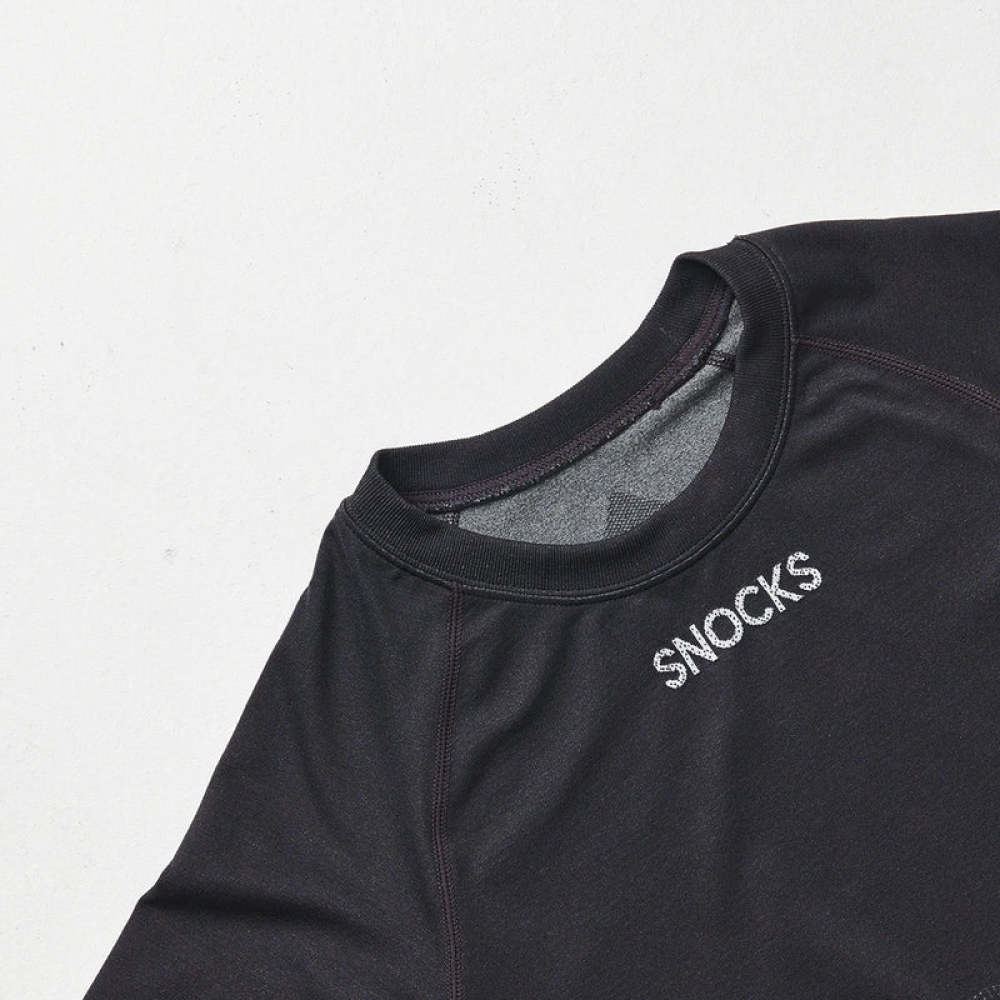 Thermounterhemd Herren aus recyceltem Polyester Schwarz