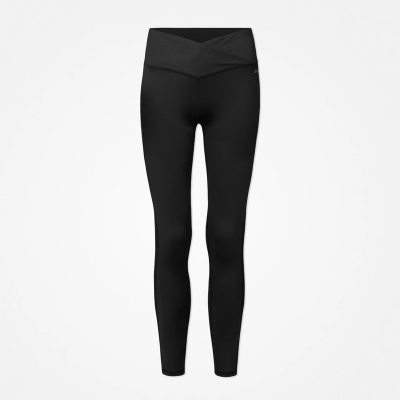 High Waist Leggings V Cross aus recyceltem Polyester Schwarz