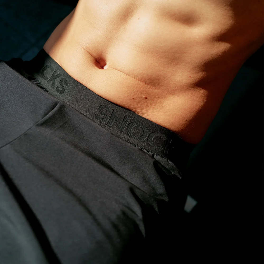 Kurze Sporthose mit Logo Herren Schwarz