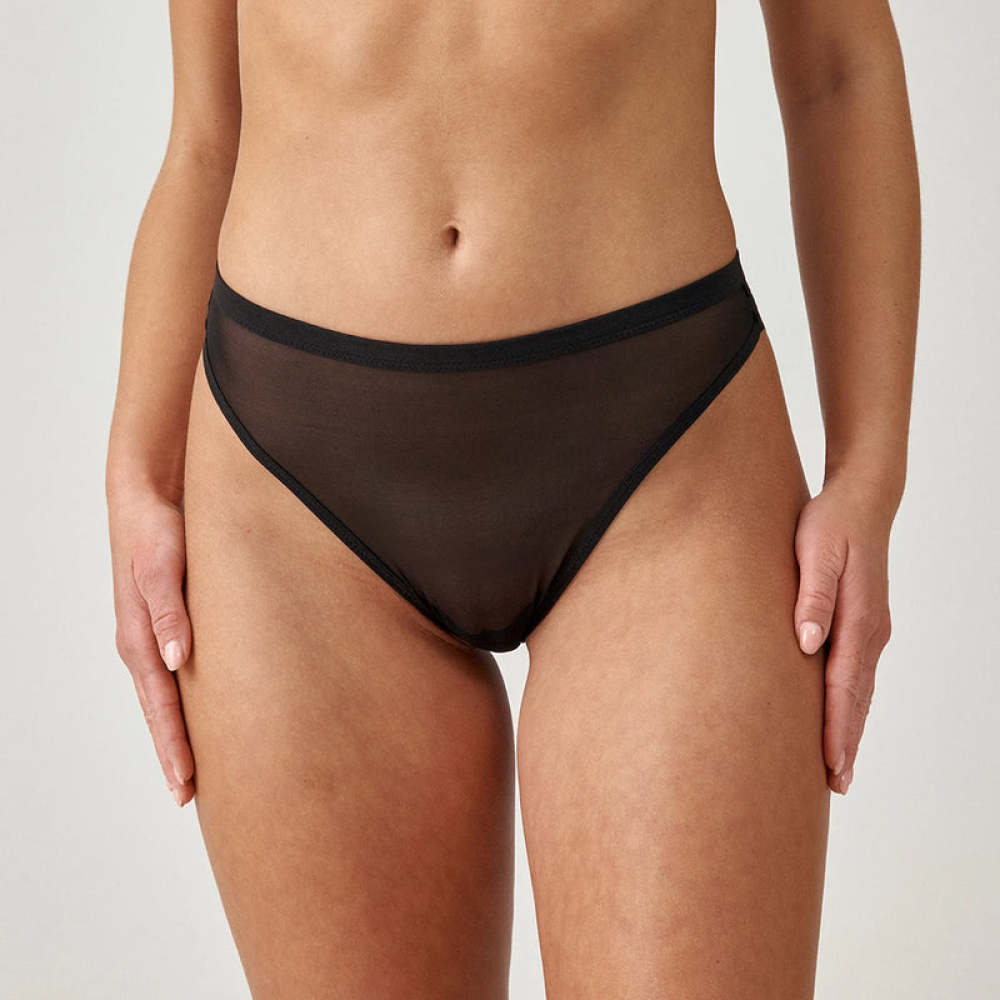 Tangas aus Mesh Schwarz