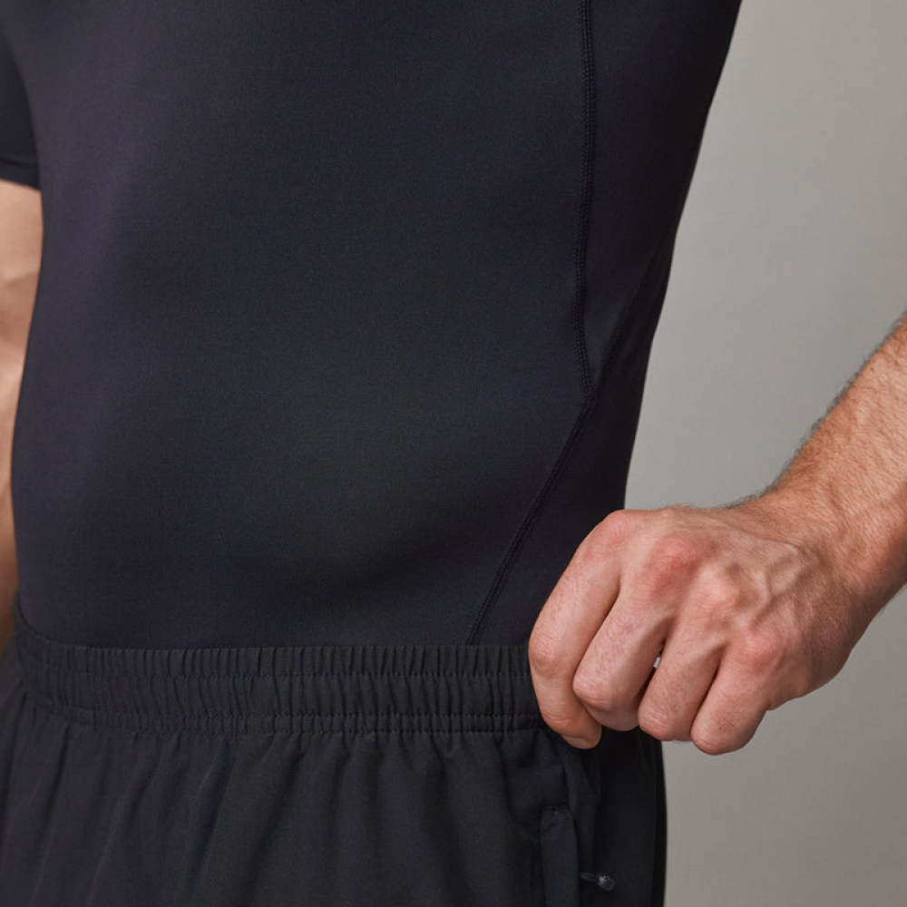 Funktionsshirt Herren aus recyceltem Polyester Schwarz
