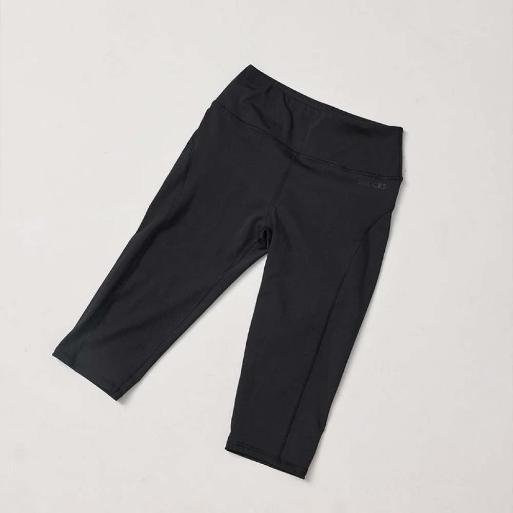 Capri Leggings aus recyceltem Polyester Dunkelgrau
