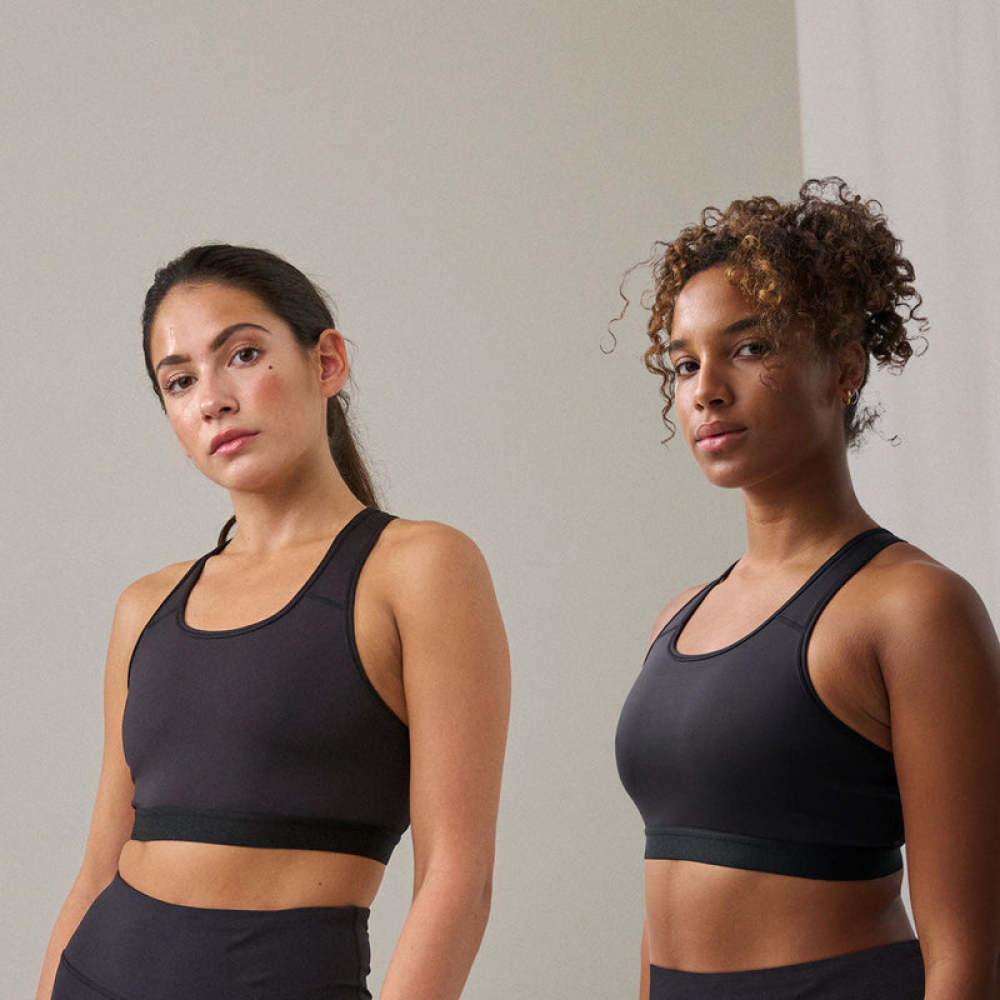 Sport-BH aus recyceltem Polyester Weiß
