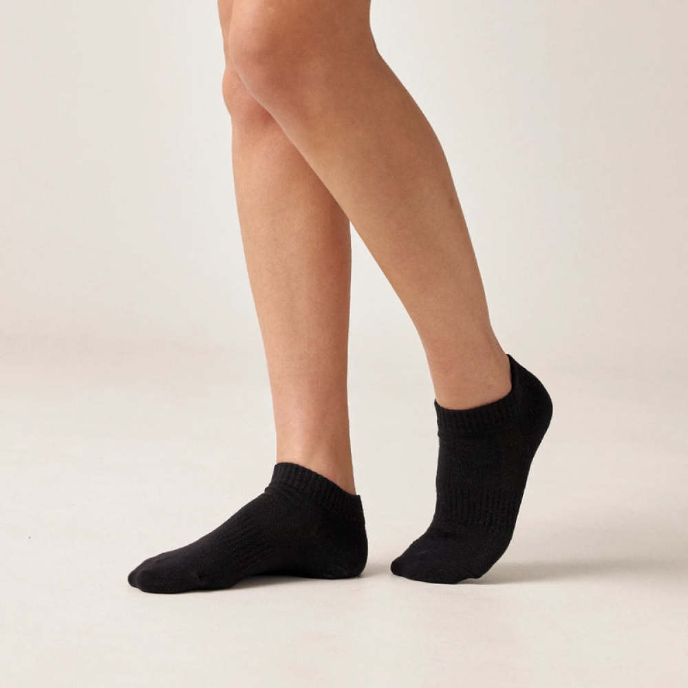 Quarter Socken aus Bio-Baumwolle Schwarz