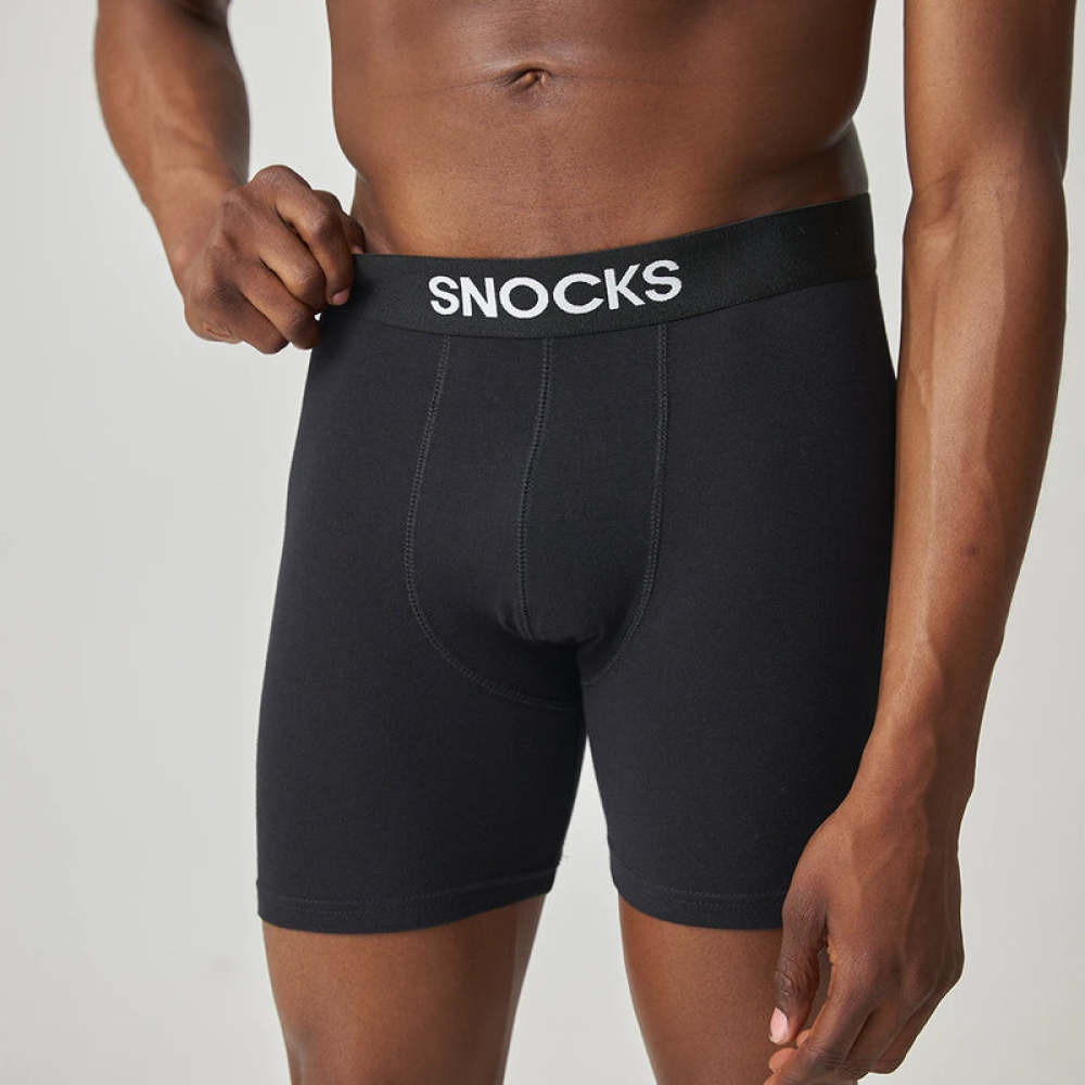 Lange Premium Boxershorts Schwarz