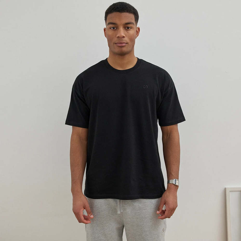 Oversized T-Shirt Herren aus Bio-Baumwolle Schwarz