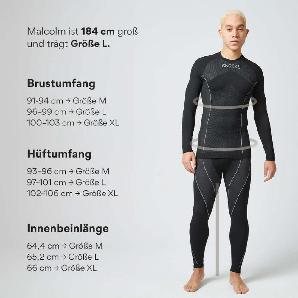 Thermounterwäsche Herren mit Daumenloch aus recyceltem Polyester Dunkelgrün