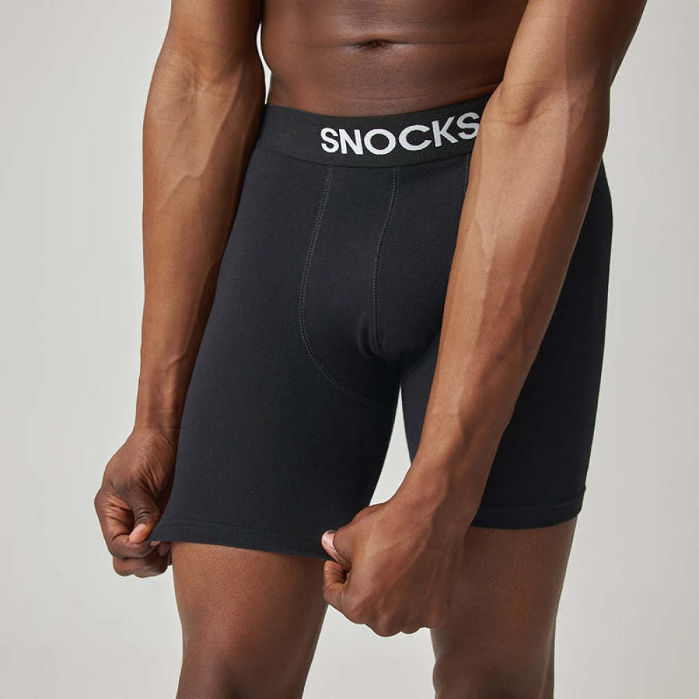 Lange Premium Boxershorts Schwarz