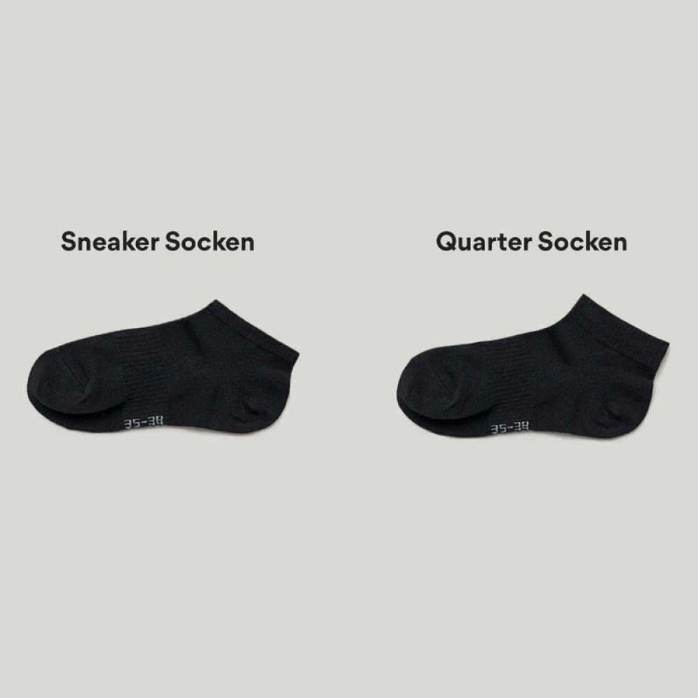 Quarter Socken aus Bio-Baumwolle Schwarz