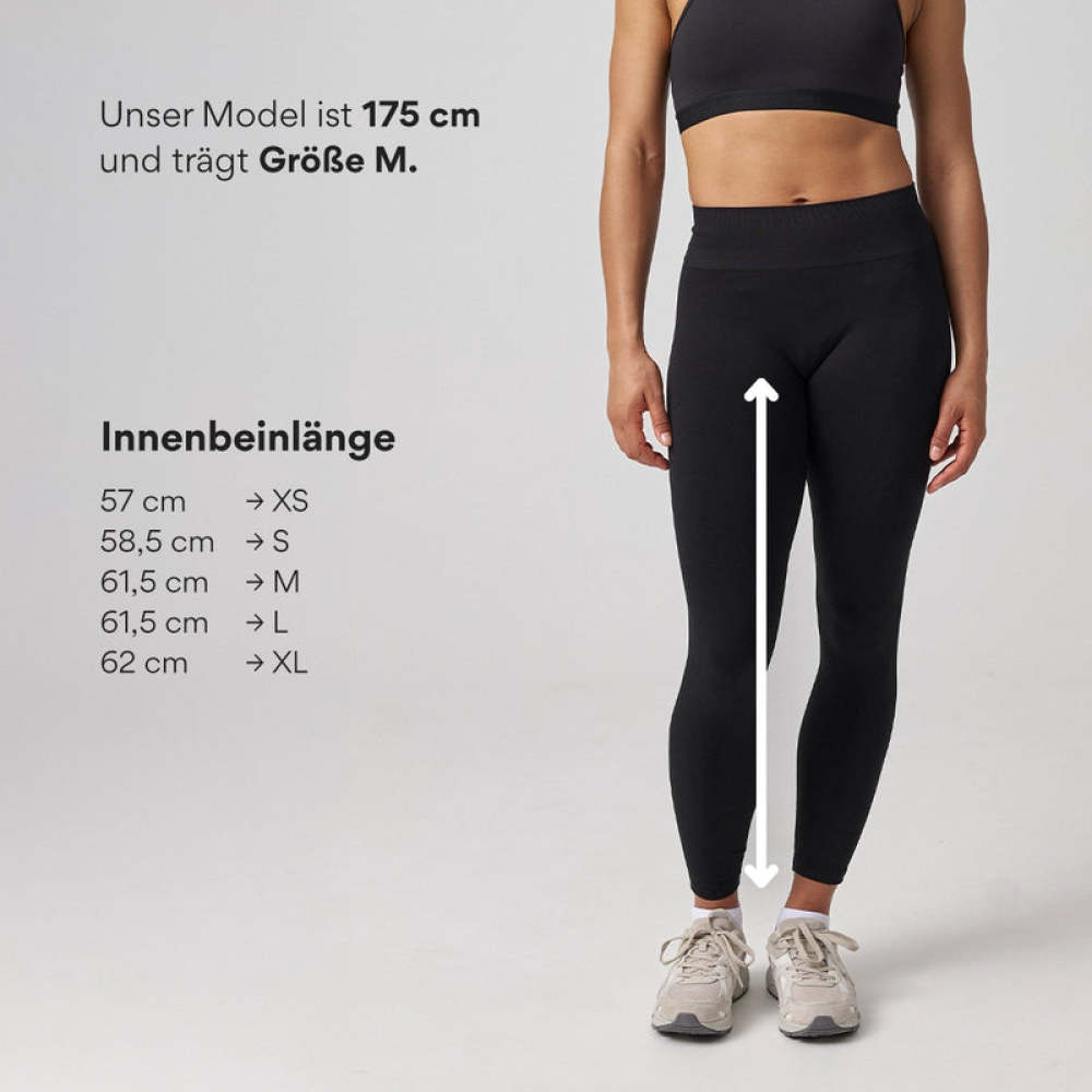 High Waist Leggings Seamless Schwarz