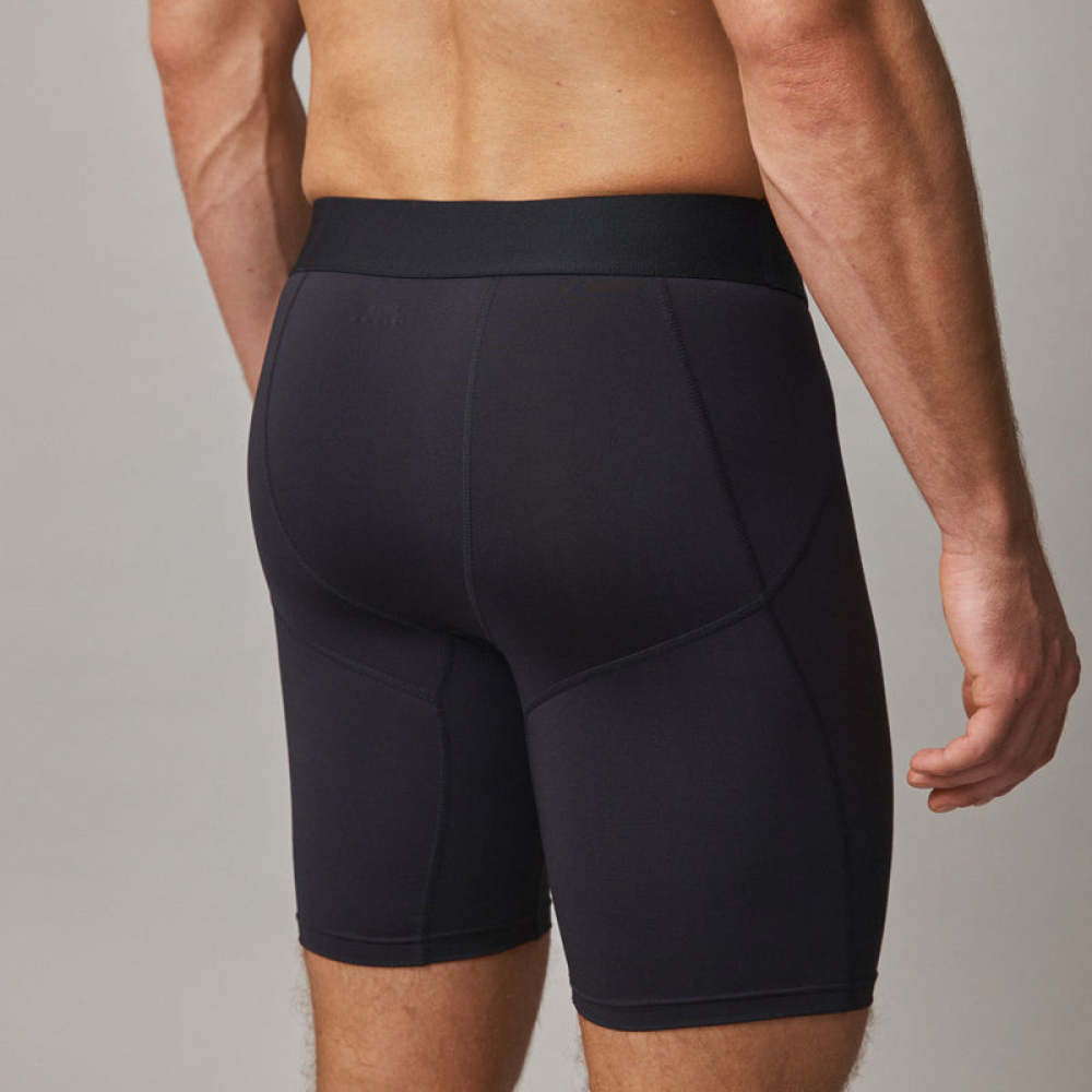 Radlerhose Herren aus recyceltem Polyester Schwarz
