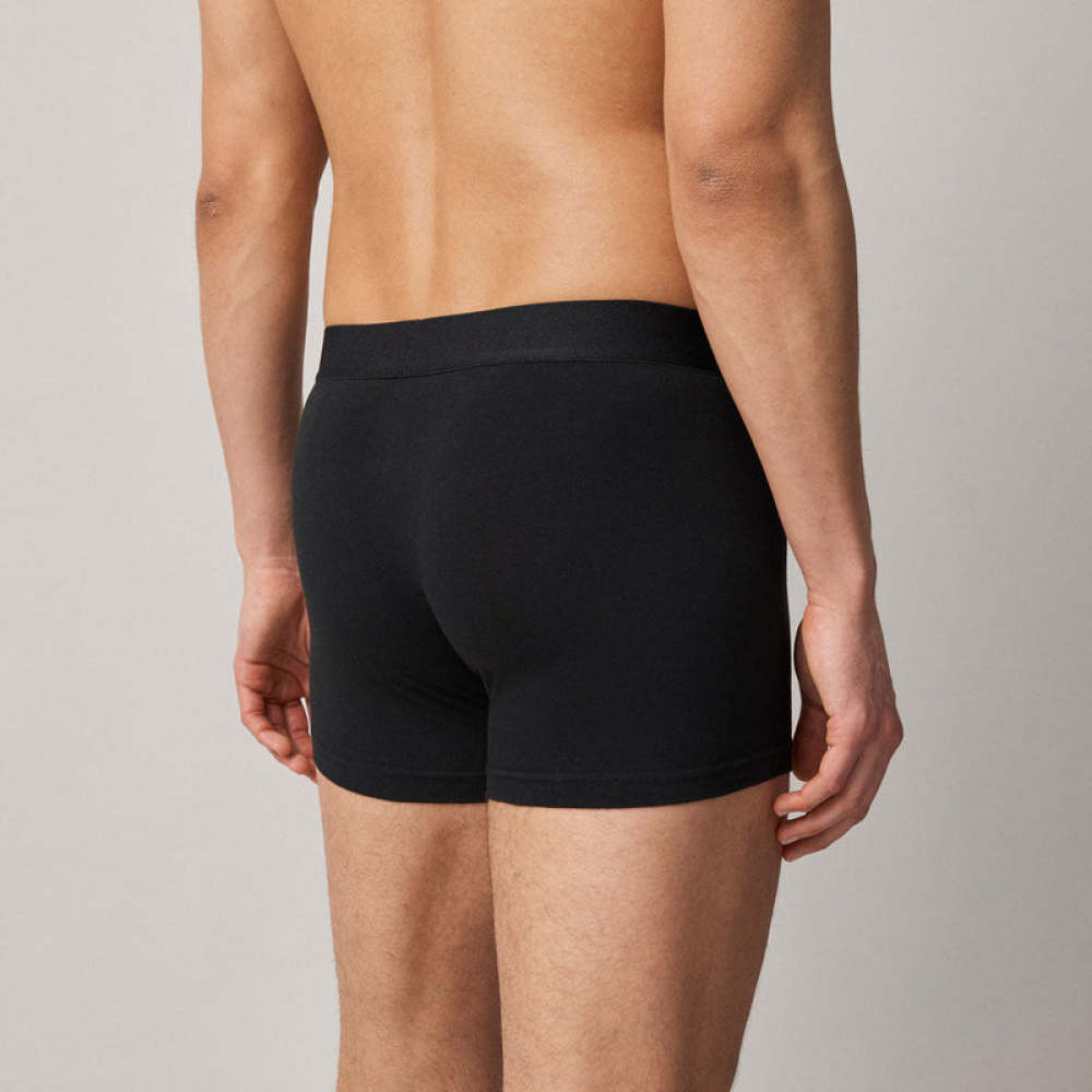 Boxershorts ohne Logo aus Bio-Baumwolle Blau