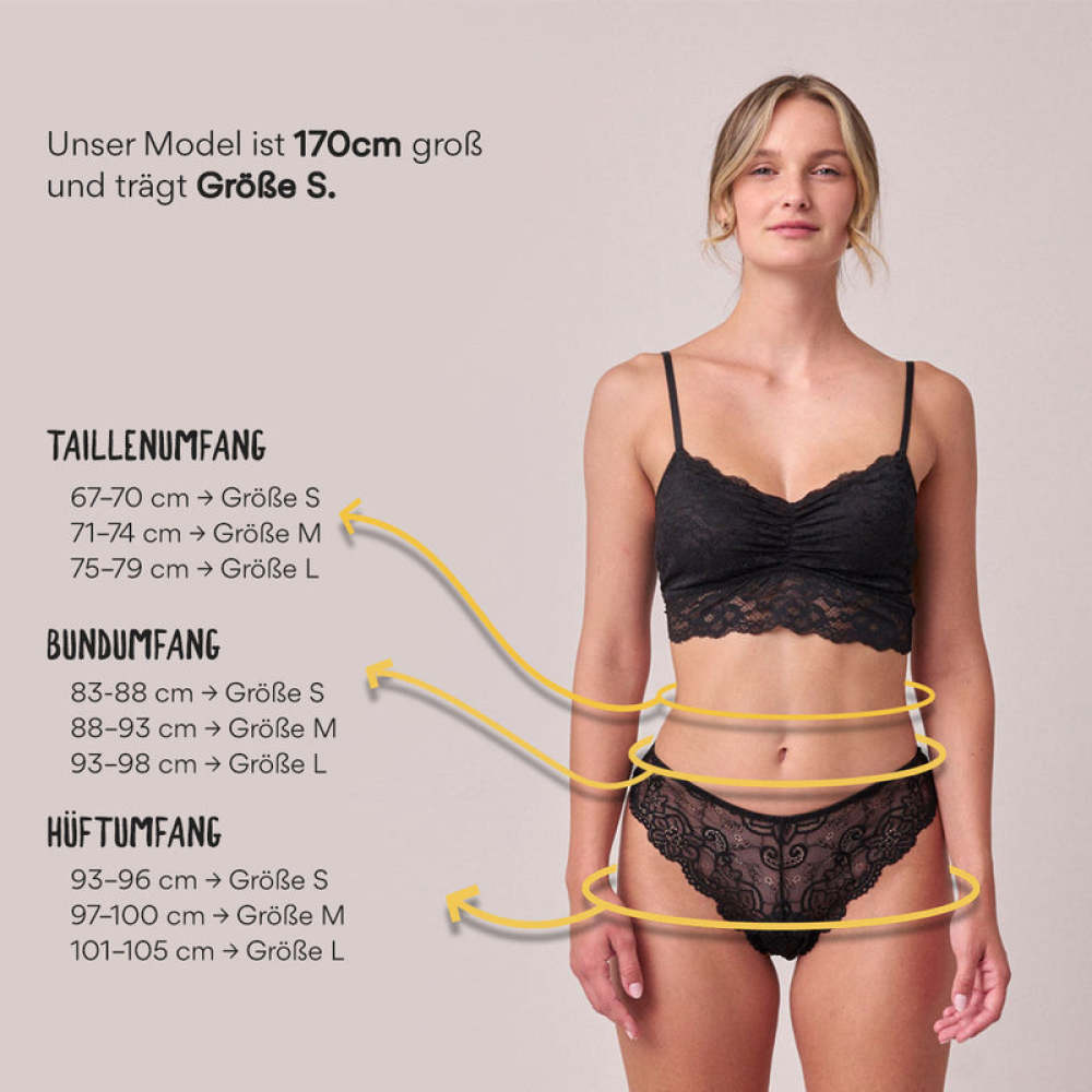 Brazilian Slips aus Spitze Schwarz