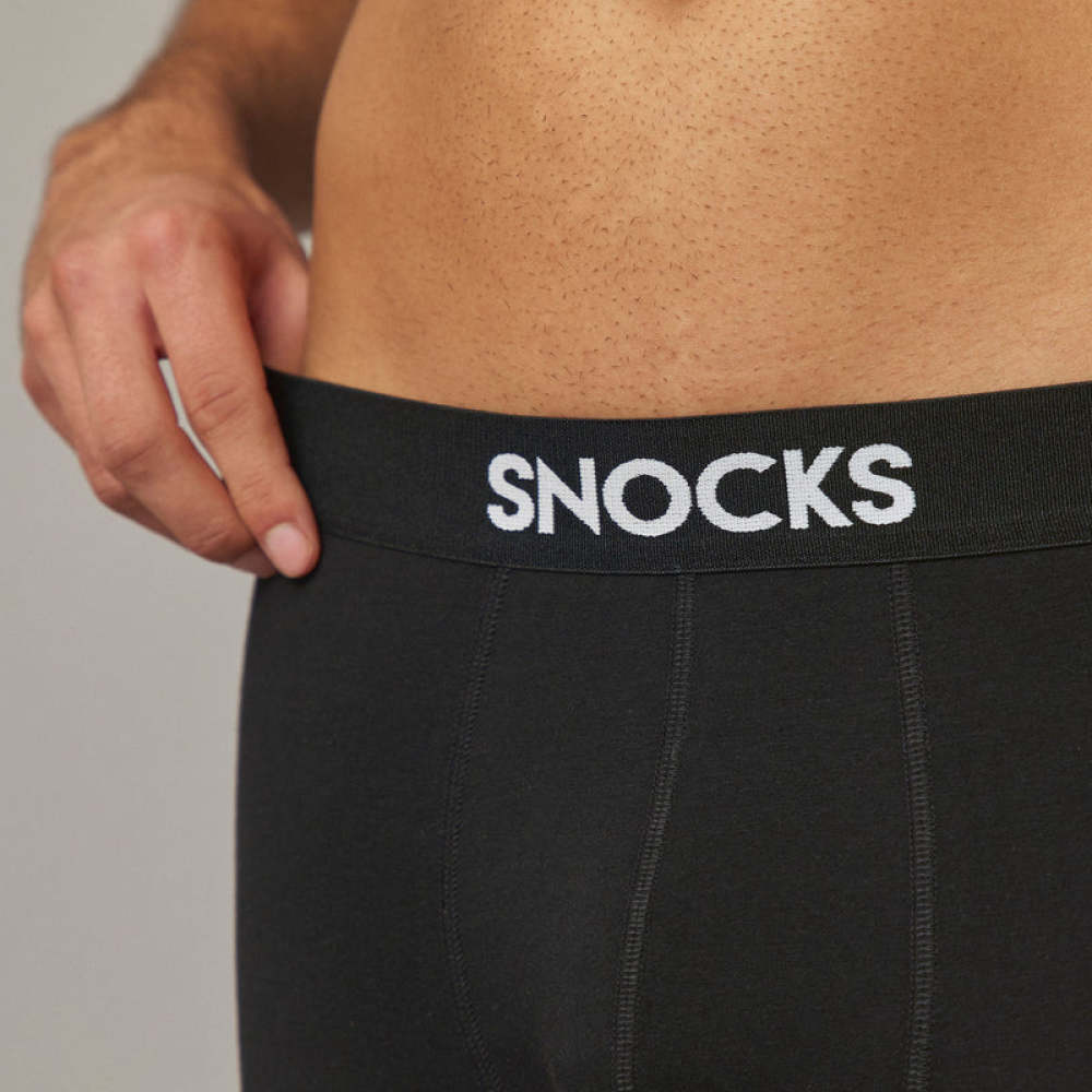 Lange Boxershorts aus Bio-Baumwolle Mix (Schwarz/Grau/Hellgrau)