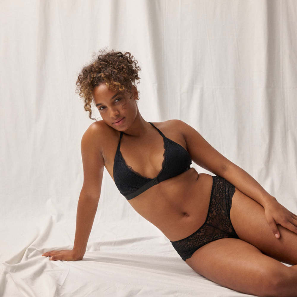Hipster Panties aus Spitze Dunkelrot