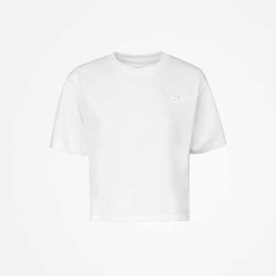 T-Shirt Cropped Damen aus Bio-Baumwolle Weiß
