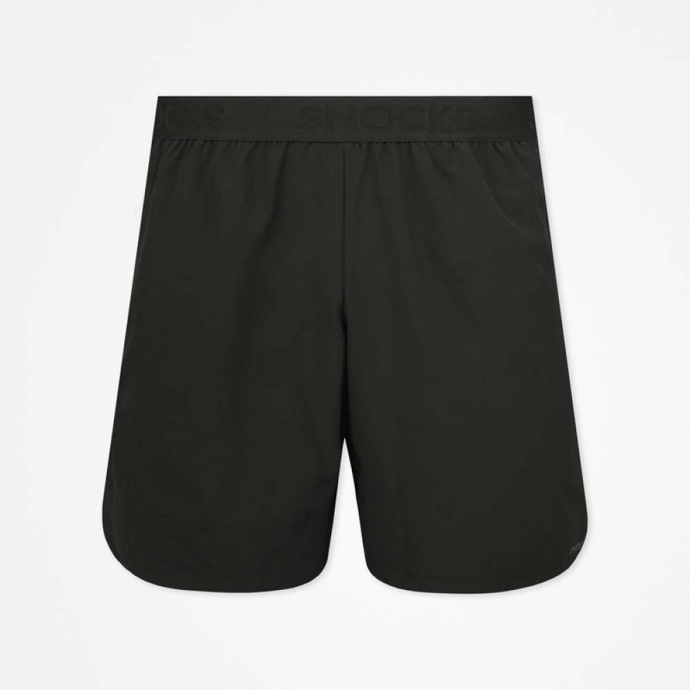 Kurze Sporthose mit Logo Herren Schwarz