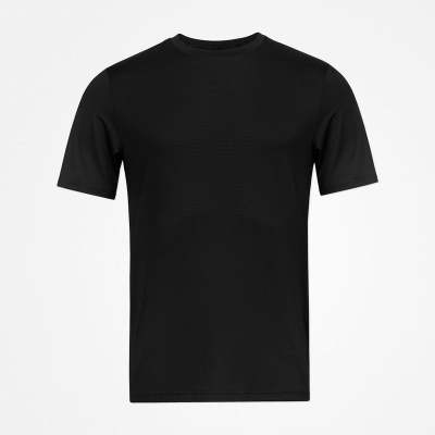 Trainingsshirt Herren aus recyceltem Polyester Schwarz