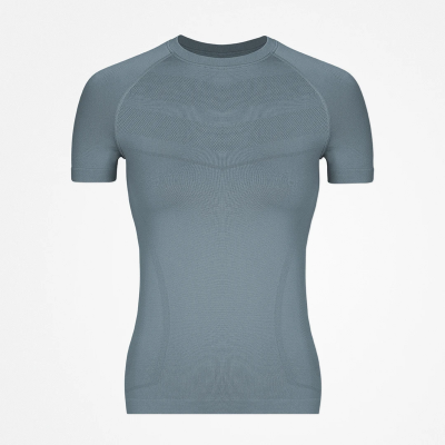 Sport Shirt Seamless Damen Taubenblau