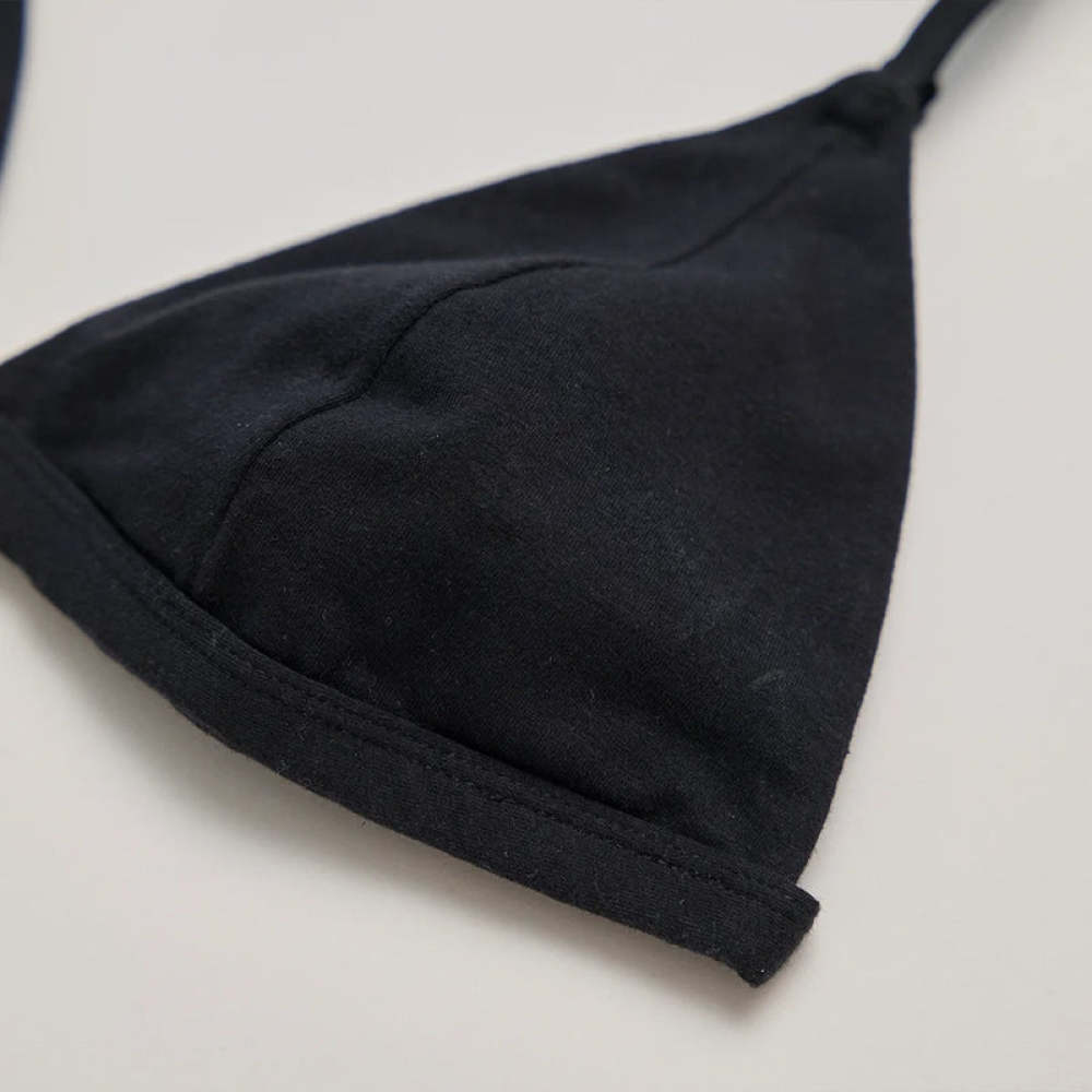 Triangle Soft-BH aus Bio-Baumwolle Schwarz